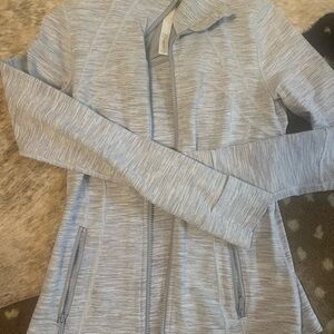Lululemon define jacket Light Gray Striped Zip-Up Jacket
